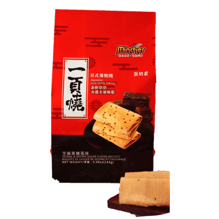 明奇- 一頁焼き ごま黒糖味 144g