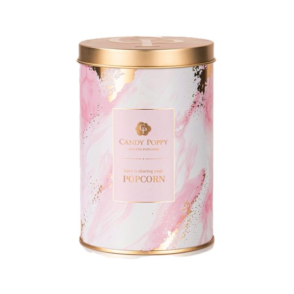 Candy Poppy- Coated popcorn-Strawberry Oatmilk