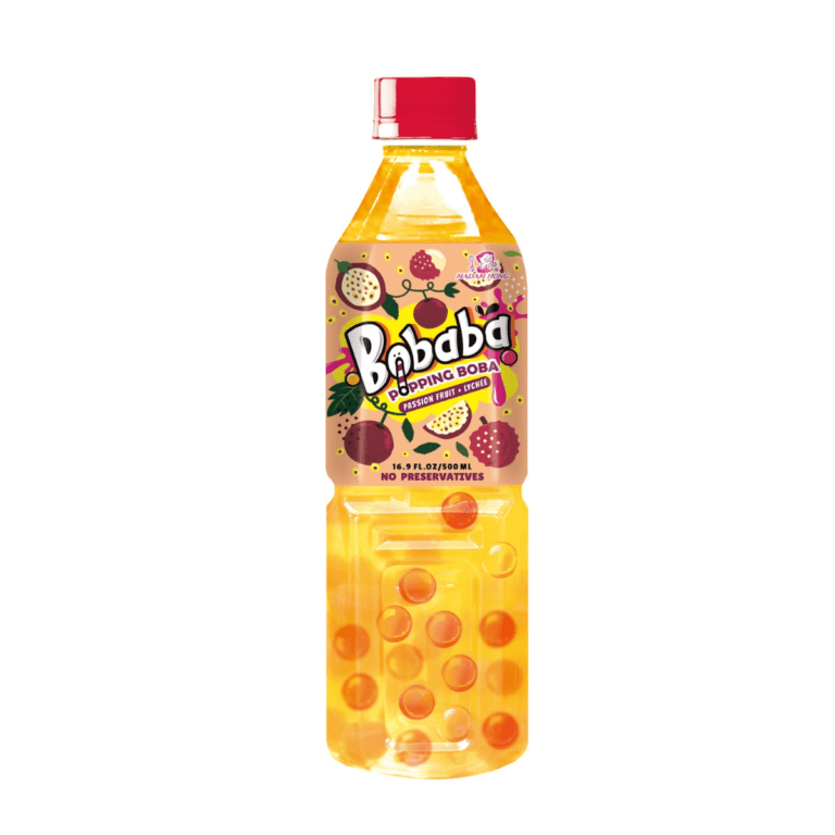 BOBA CAT- パッションフルーツ&ライチパールジュース 500ml