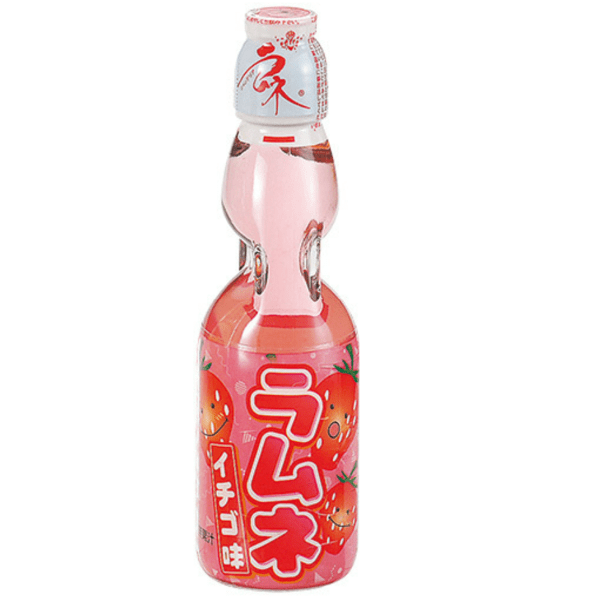 ハタ鉱泉- 瓶ラムネ いちご味 200ml