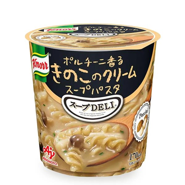 AJINOMOTO- クノールスープDELI ポルチーニ香るきのこのクリームスープパスタ
