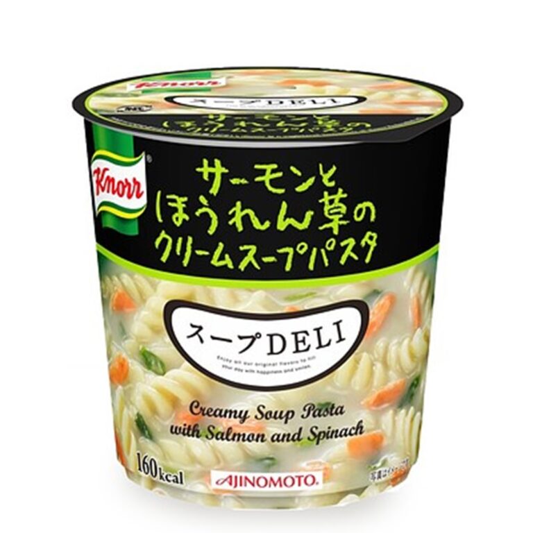 AJINOMOTO- SALMON AND SPINACH CREAM SOUP PASTA