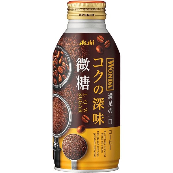 Asahi- ワンダ コクの深み 微糖 ボトル缶 400g