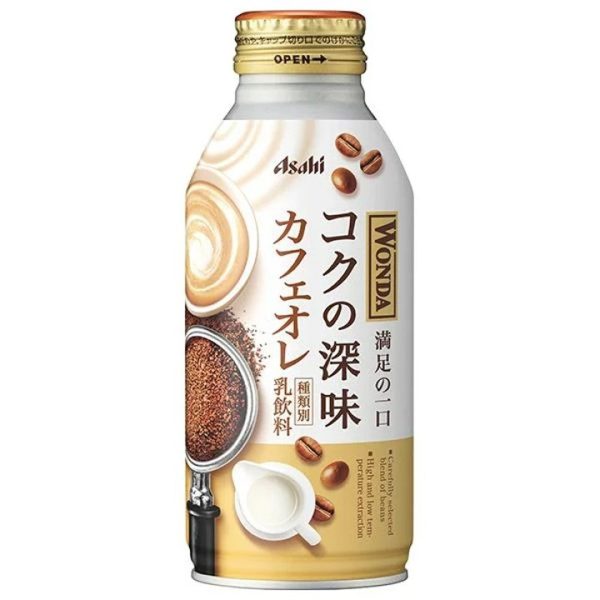 Asahi- ワンダ コクの深み カフェオレ ボトル缶 400g