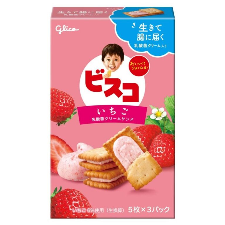 江崎グリコ- ビスコ いちご 15枚