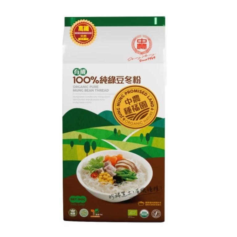 JUNG NUNG PROMISED LAND- Jung-Nung Zhongfuyuan 100% Organic Mung Bean Glass Noodles 180g