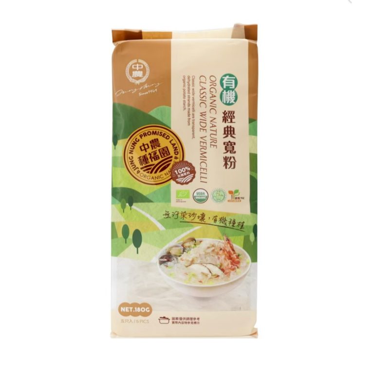 JUNG NUNG PROMISED LAND- Jung-Nung Zhongfuyuan Organic Classic Wide Noodles 180g