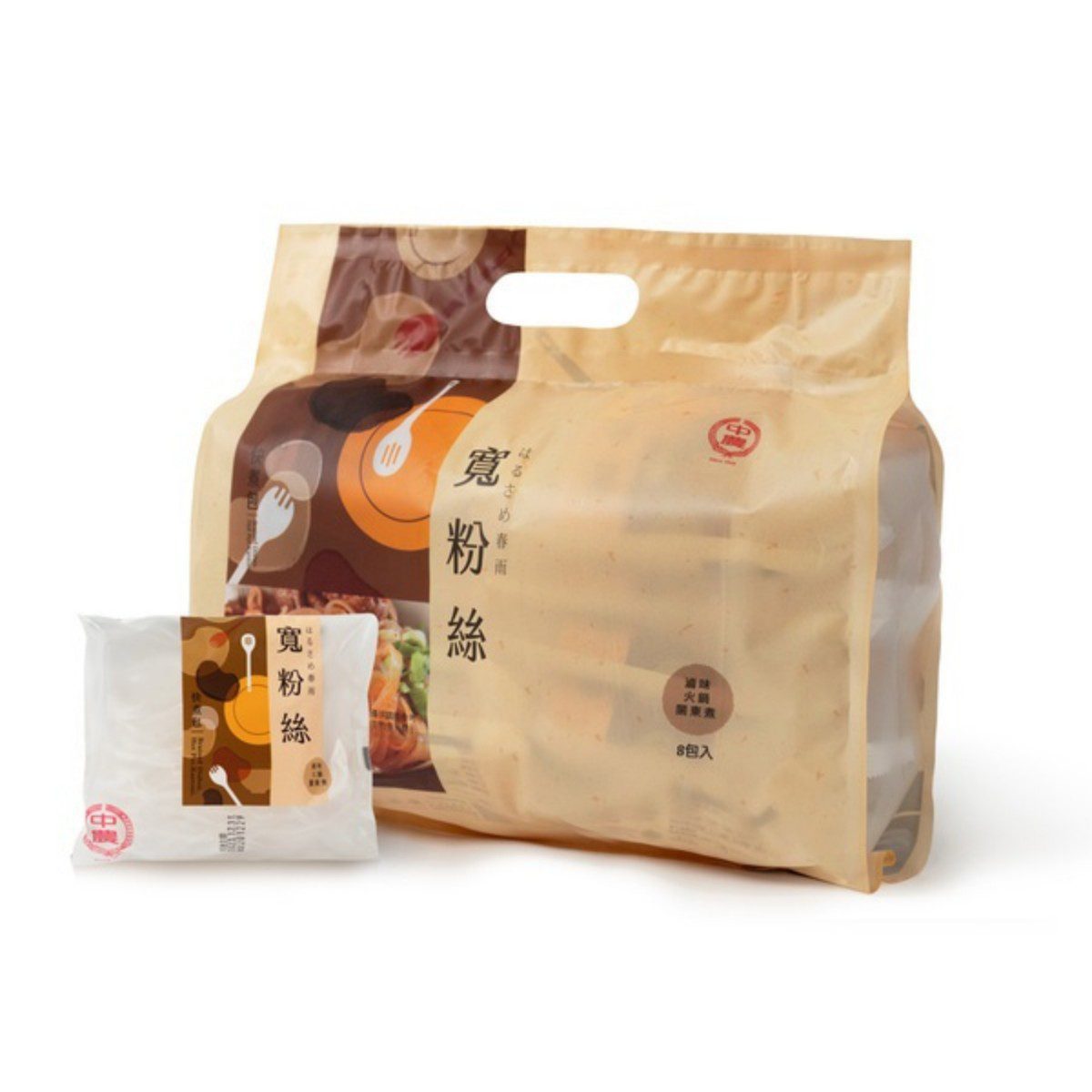 Jung-Nung- Jung-Nung (Quick-Cook Pack) Wide Glass Noodles – 8 Packs