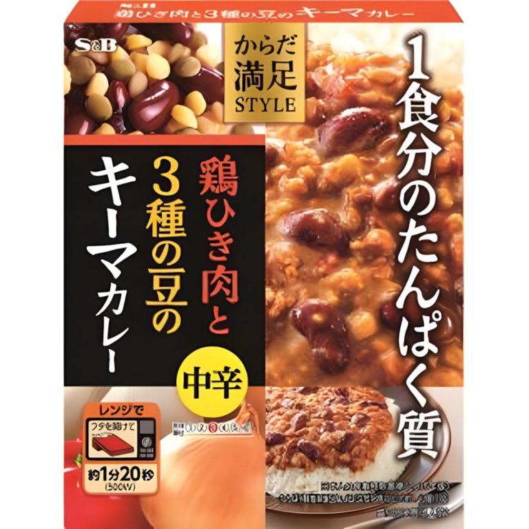 エスビー食品- 鶏ひき肉と3種の豆のキーマカレー 中辛 1セット（4個）からだ満足STYLE レトルト レンジ対応 180g