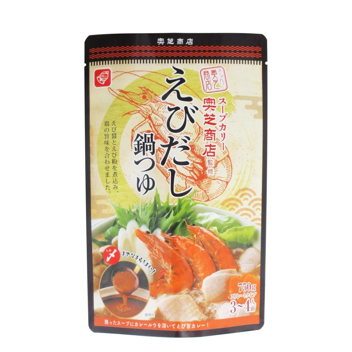 Bell Foods- Okushiba Shoten Supervised Shrimp Broth Hot Pot Soup Base 750g