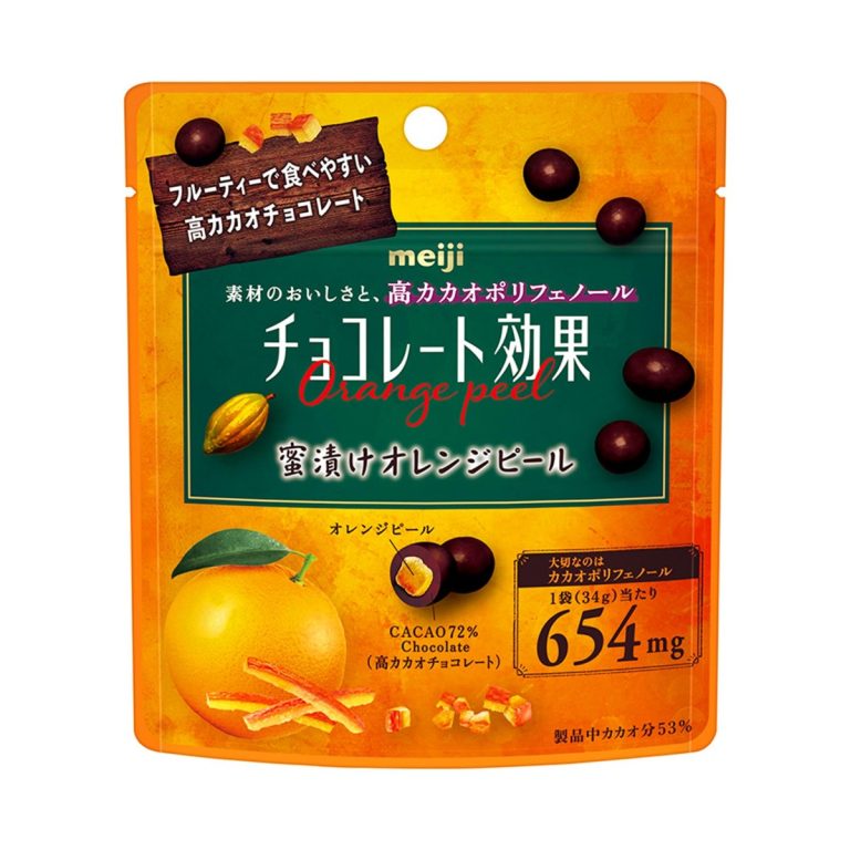 MEIJI- Chocolate Kouka Cacao 72% Honey-Soaked Orange Peel Pouch 34g
