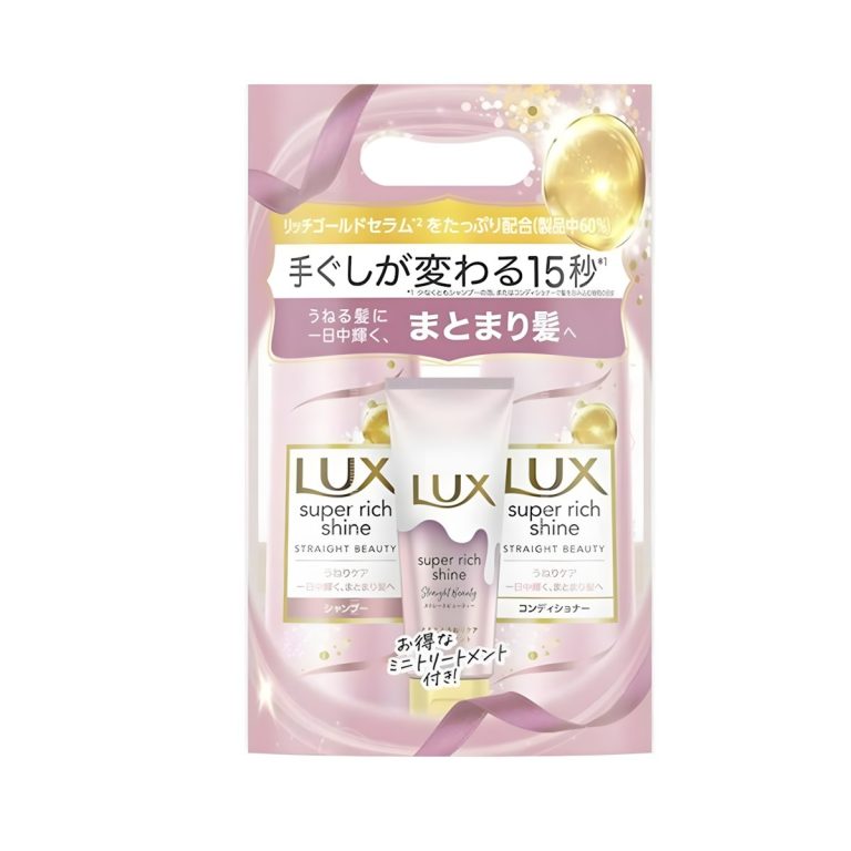 聯合利華- LUX極緻光漾 直髮美型 泵裝組+濃潤順滑髮膜 (含70克)