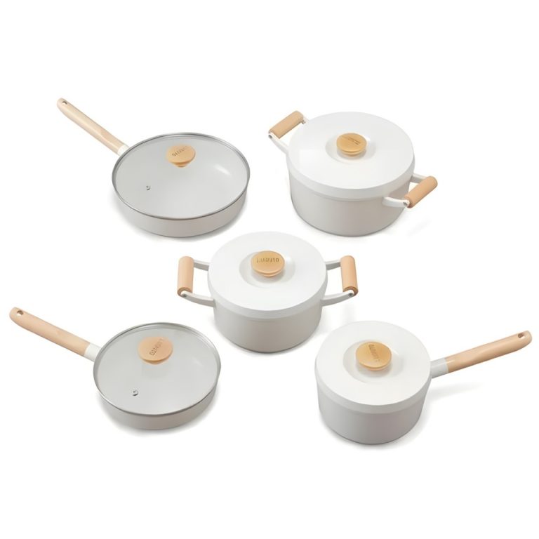 Irisu Ōyama- Luonto Series Frying Pan & Pot 10-Piece Set White LUO-SE10W