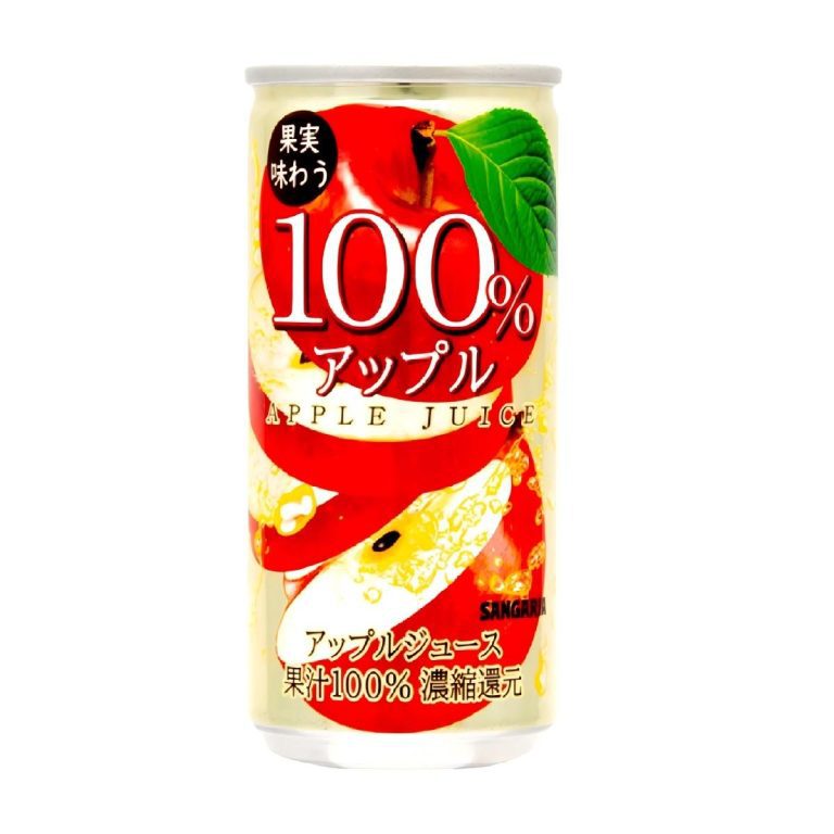 サンガリア- 果実味わう100％アップルジュース 190g