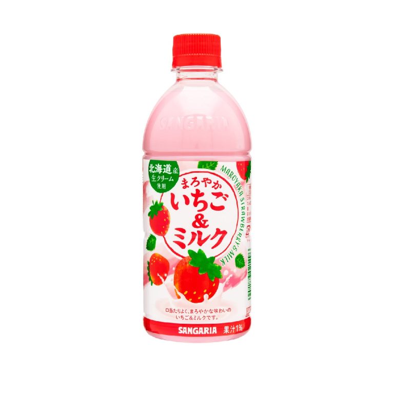 サンガリア- まろやかいちご＆ミルク 500ml