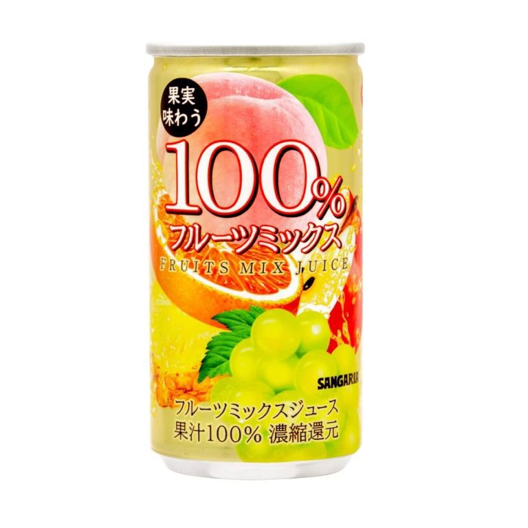サンガリア- 果実味わう100％フルーツミックスジュース 190g
