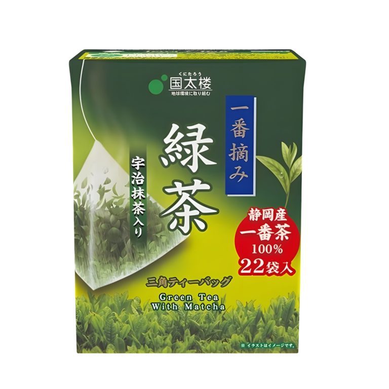 国太楼- 一番摘み緑茶 宇治抹茶入り 三角ティーバッグ 22P
