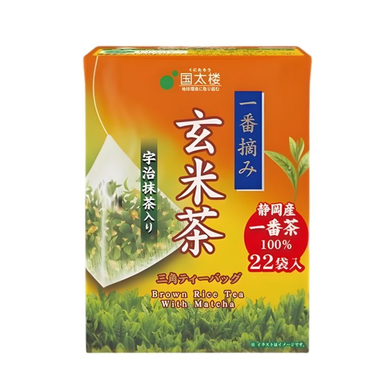 国太楼- 一番摘み玄米茶 宇治抹茶入り 三角ティーバッグ 22P