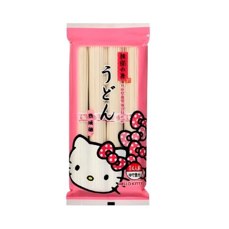 KANESU SEIMEN- HELLO KITTY Ibo no Mai Udon 4 Packs 360g
