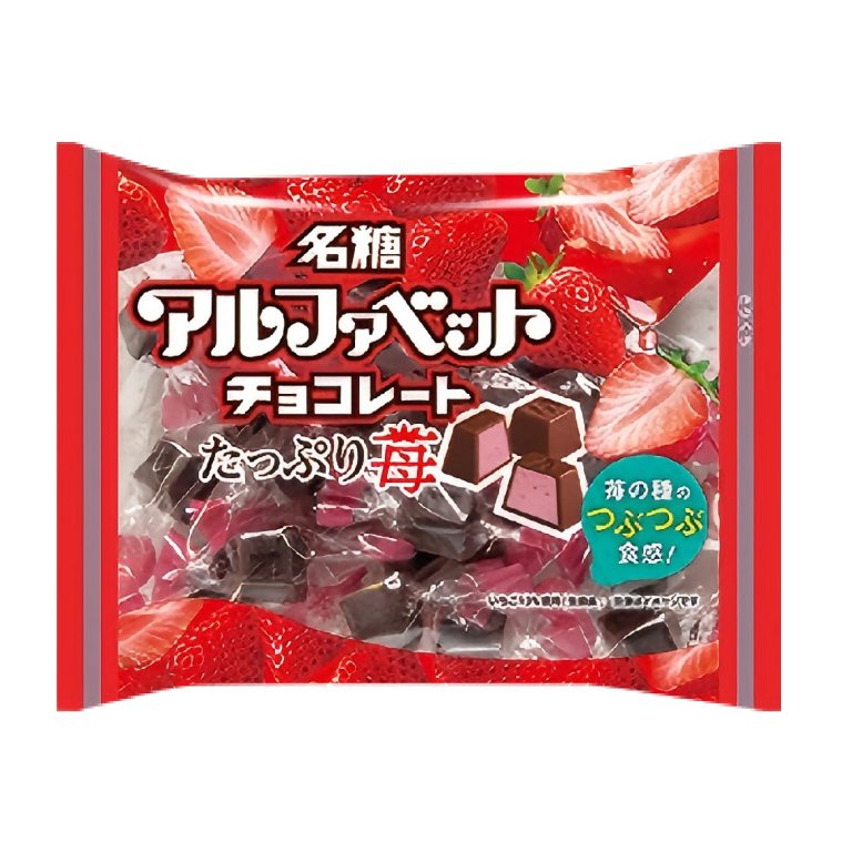 Meito Sangyo- Alphabet Chocolate with Lots of Strawberry 104g