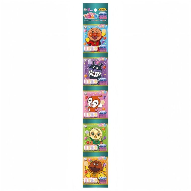 FUJIYA- Anpanman Mini Mini Ramune 5-Pack 56g