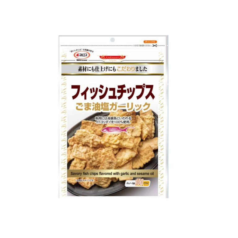 Maruesu- Fish Chips Sesame Oil Salt Garlic 80g