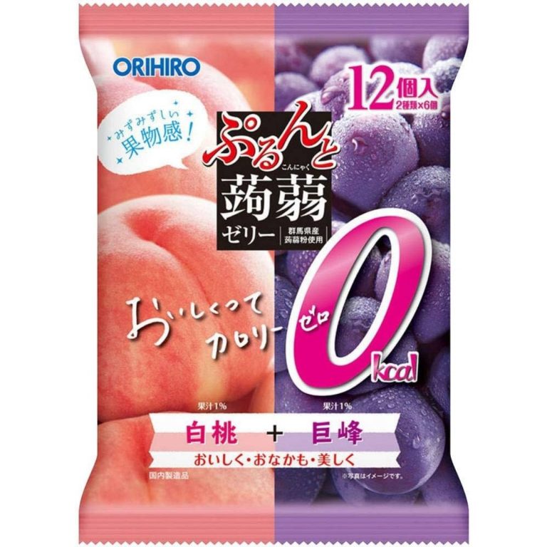 Orihiro- Dynamic Konjac Jelly Pouch Kyoho Grape + White Peach Flavor 260g
