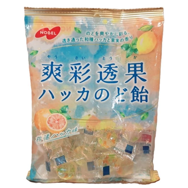 ノーベル- 爽彩透果ハッカのど飴 65g