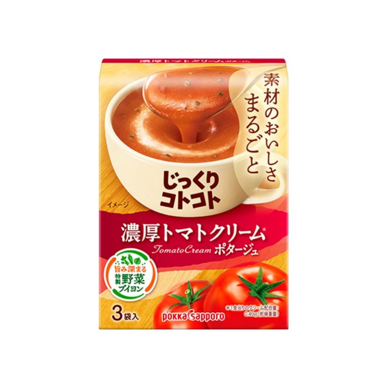 ポッカサッポロ- じっくりコトコト 濃厚トマトクリームポタージュ箱 55.8g
