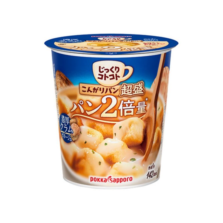 ポッカサッポロ- じっくりコトコトこんがりパン超盛濃厚クラムポタージュカップ 33.1g