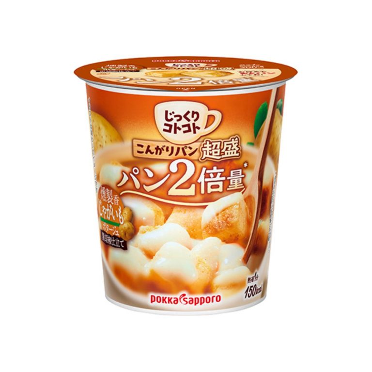 ポッカサッポロ- じっくりコトコトこんがりパン超盛燻製香じゃがいもポタージュカップ 34.4g