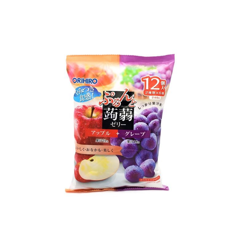 Orihiro- Chewy Konjac Jelly Pouch Apple + Grape Flavor