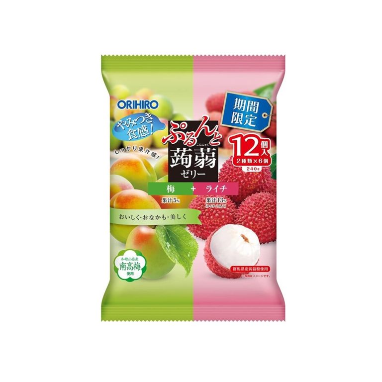 Orihiro- Chewy Konjac Jelly Pouch Plum + Lychee Flavor