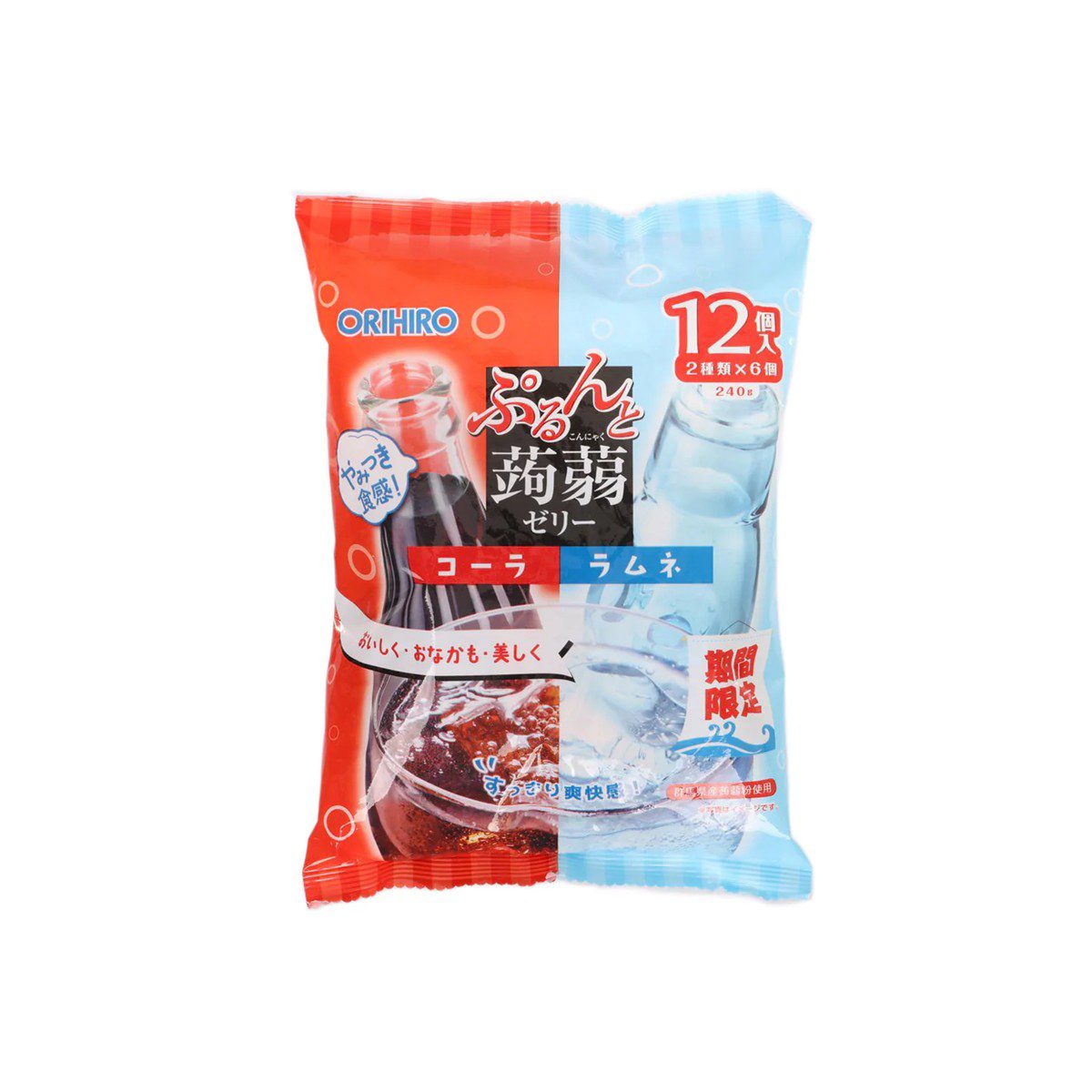 Orihiro- Chewy Konjac Jelly Pouch Cola + Ramune Flavor 260g