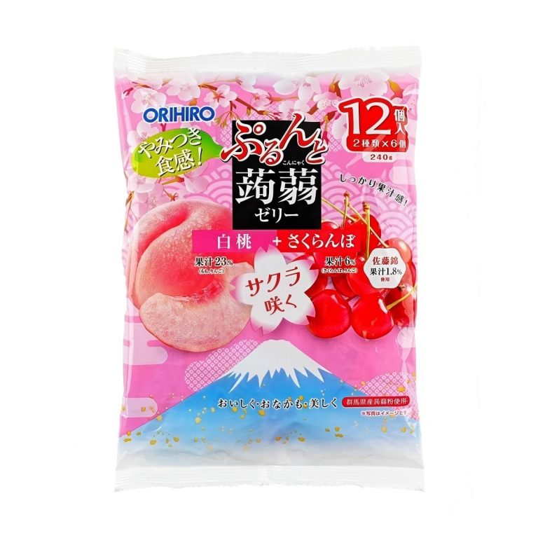 Orihiro- Sakura Bloom Konjac Jelly White Peach + Cherry 240g
