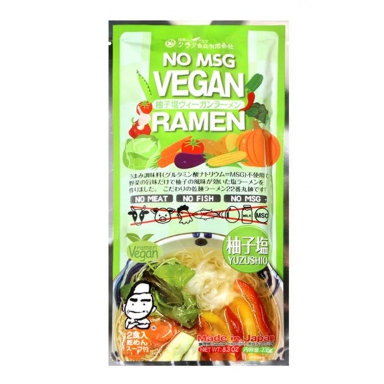 クラタ食品- ヴィーガンラーメン 柚子塩 乾麺２食袋 236g