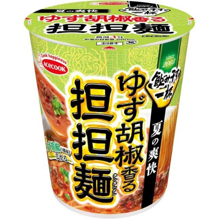 エースコック- タテ型 飲み干す一杯 夏の爽快 ゆず胡椒香る担担麺 70g