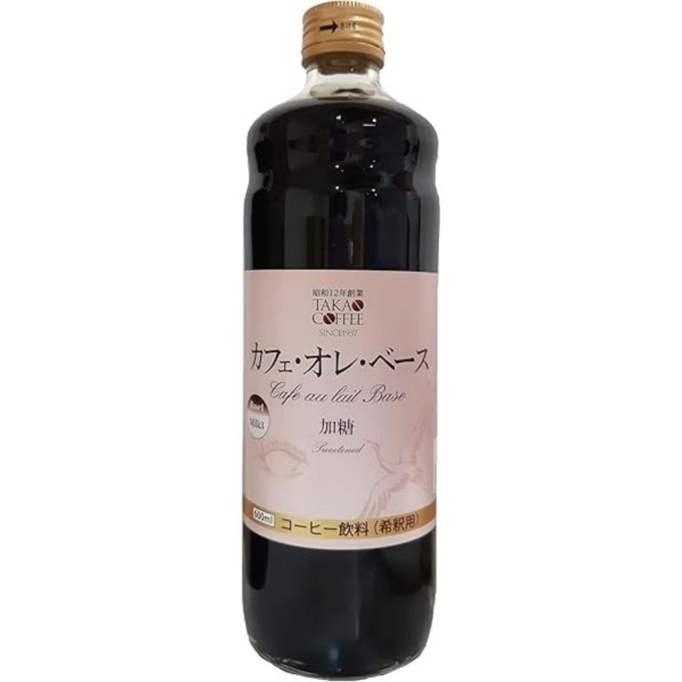 Takao Coffee- Dilution Coffee Café Au Lait Base, Unsweetened 600ml