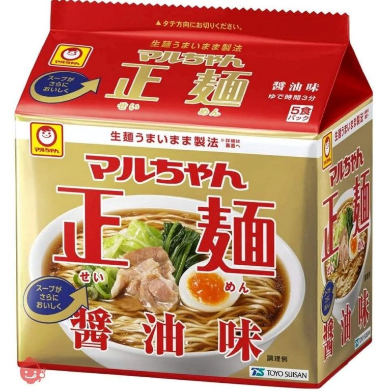 マルちゃん- 正麵 醤油味 5食P 5 Packs