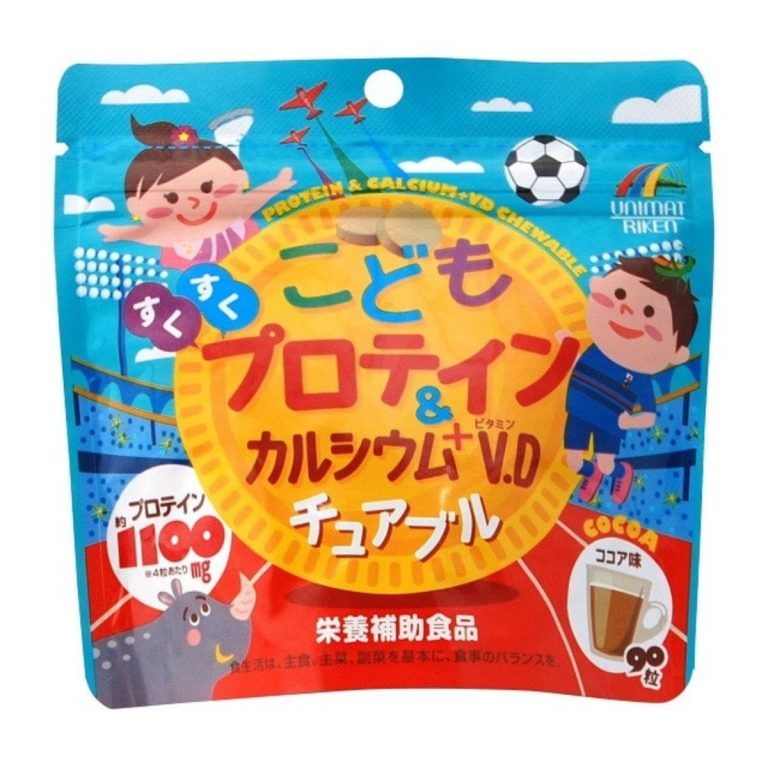 ユニマットリケン- こどもプロテイン＆カルシウム+Ｖ.Ｄチュアブル 90粒