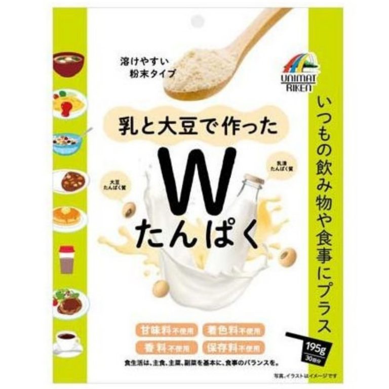 ユニマットリケン- 乳と大豆で作ったWたんぱく 195g