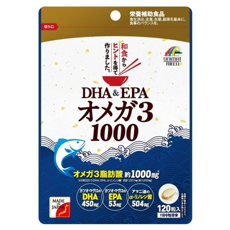 ユニマットリケン- DHA＆EPA オメガ３ 1000 120粒
