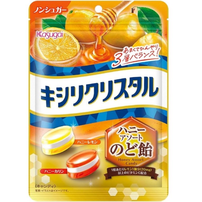 春日井製菓- キシリクリスタルハニーアソートのど飴 63g