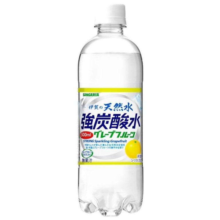 サンガリア- 天然水強炭酸水グレープフルーツ 500ml