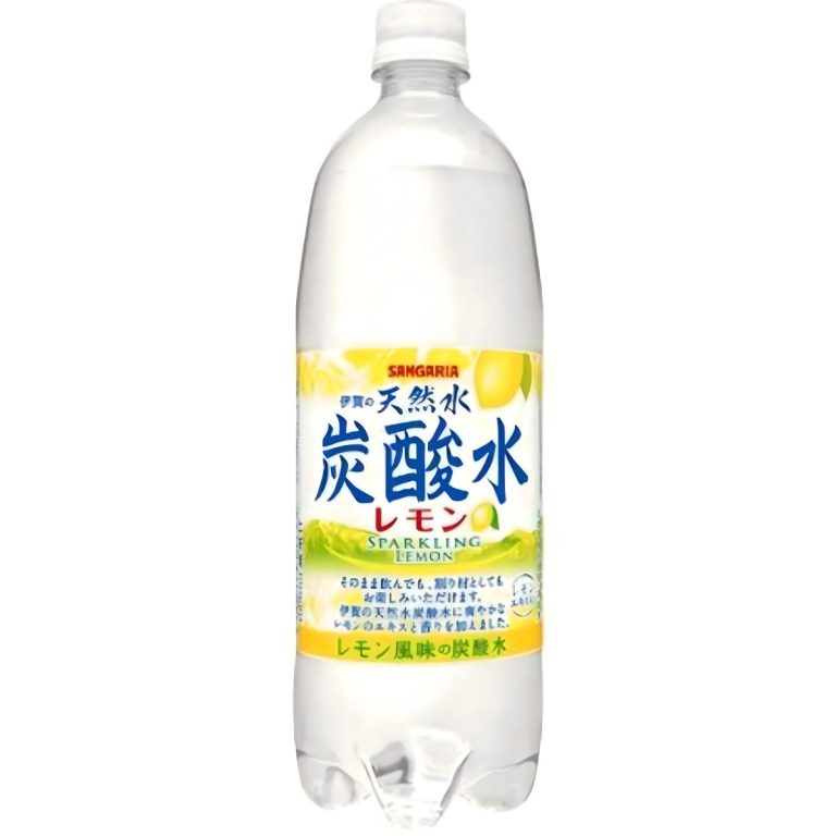 サンガリア- 伊賀の天然水炭酸水レモン 1000ml