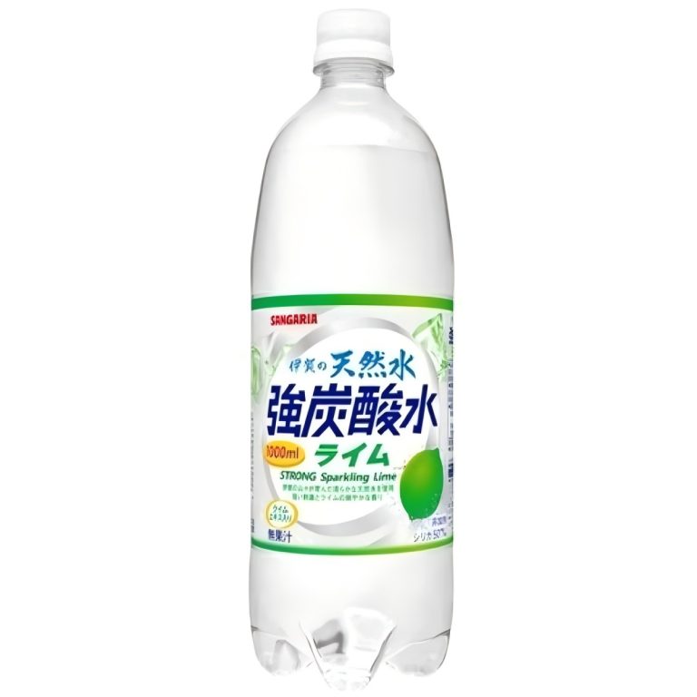 サンガリア- 天然水強炭酸水ライム 1000ml