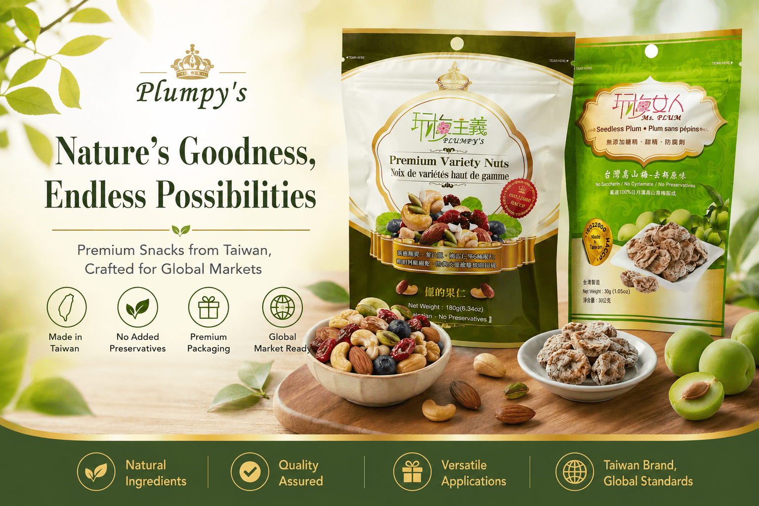 Plumpy’s、台湾プレミアムスナックのグローバル市場を切り拓く