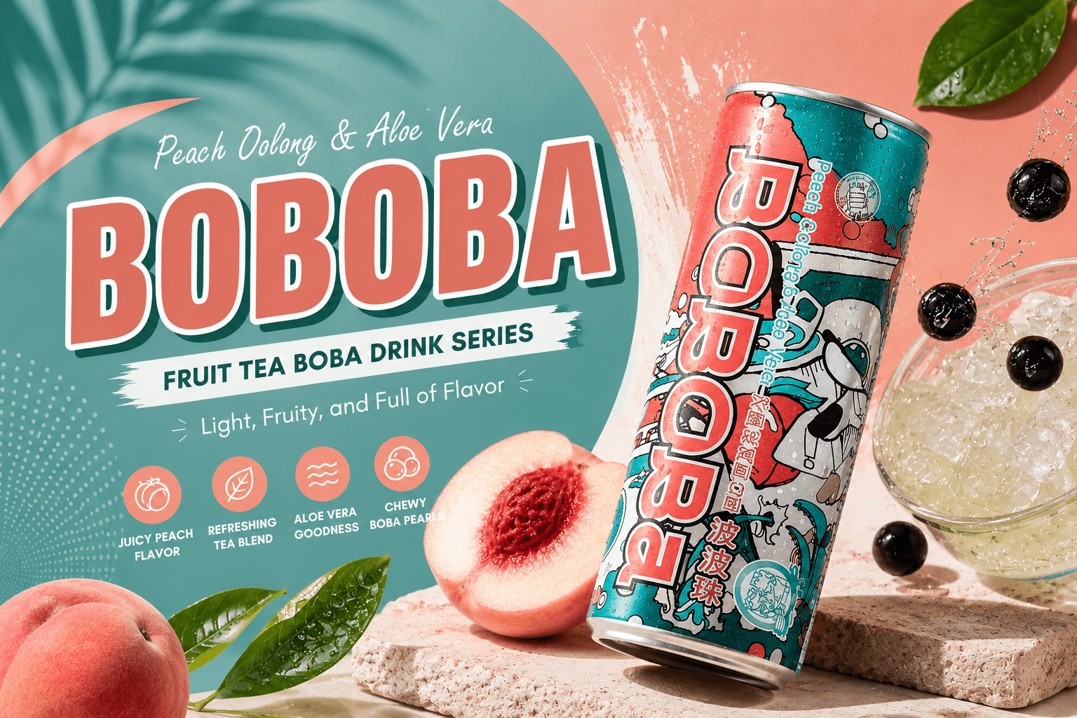 BOBOBA、台湾発のティードリンクに爽やかなフルーティーな味わいをプラス