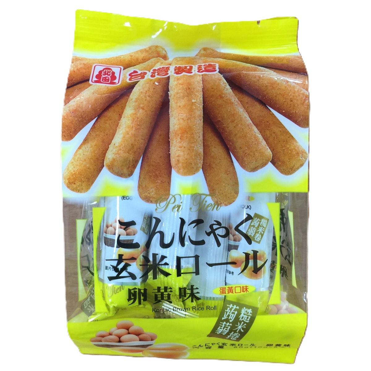 Pei Tien- KONJAC BROWN RICE ROLL (EGG YOLK FLAVOR) 80g