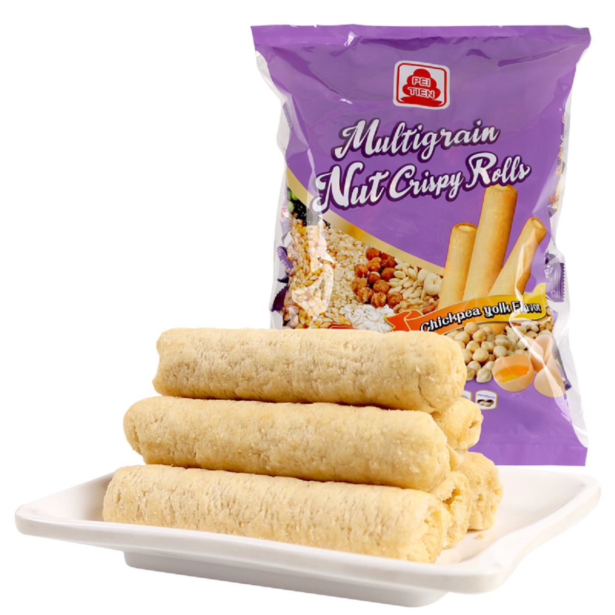 Pei Tien- Multigrain Nut Crispy Roll Chickpea Yolk Flavor 150g